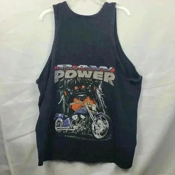 Raw Power Motorcyle DaDawg Graphic Glitter Tank Top Size XL - Picture 1 of 5